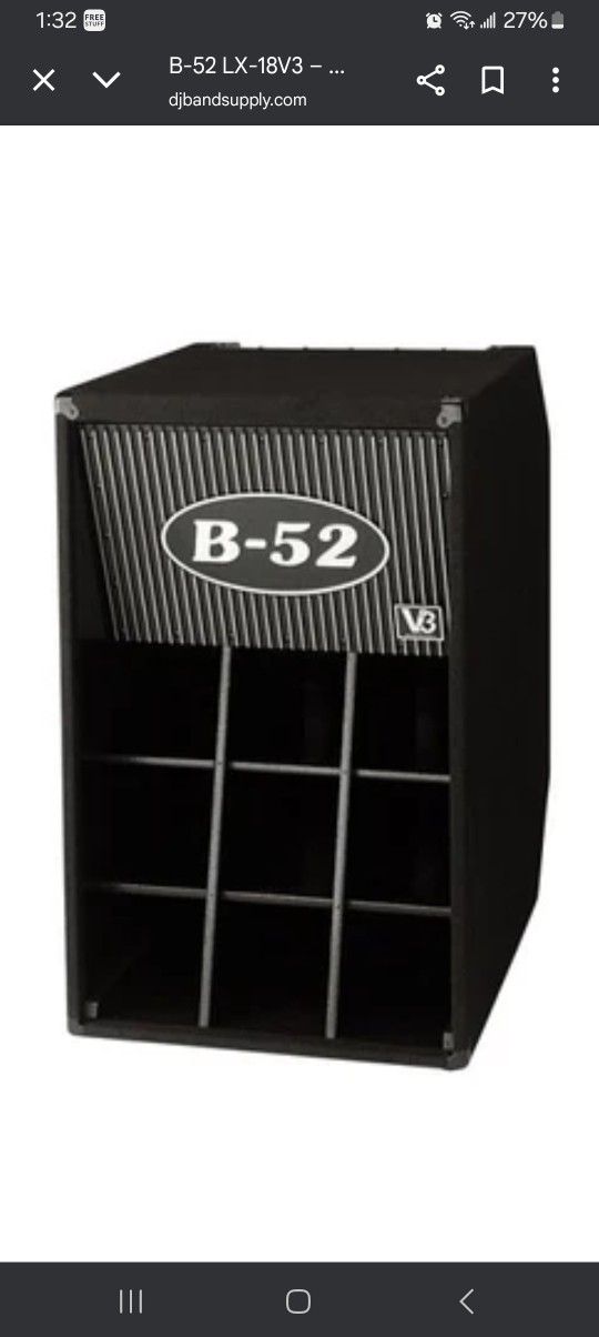 2 B-52 LX-18AV3 Active Powered Subwoofer