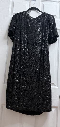 Black or gold sequence cocktail dress
