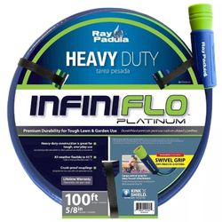 Ray Padula InfiniFlo 100ft Platinum Heavy Duty Garden Hose 100 FT 5/8 IN $19.99
