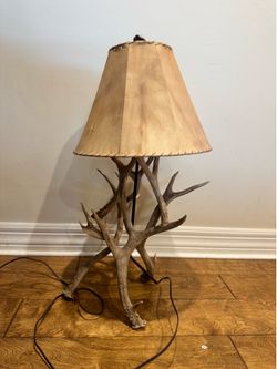 Real Antler Table Lamp – Rustic Western / Lodge Decor, 30” Tall