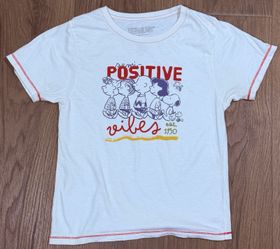 Peanuts Snoopy Charlie Brown Positive Vibes T Shirt Womens Medium White #15A