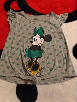 Disney Minnie Mouse Shamrock St. Patrick's Day Shirt Size XS