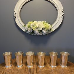 6 Matching  Julep Vases 