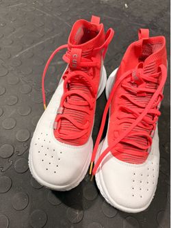 Under Armour Curry 4 FloTro White Red Basketball Shoes Size 9 $120 OBO