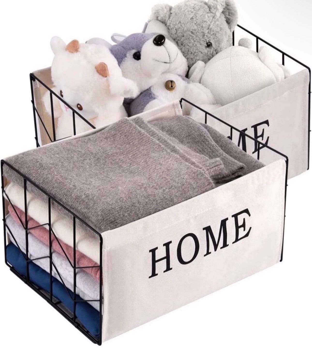 3 Pcs Closet Organizers Storage Baskets Toy Organzier Storage Bins for Organizing, Detachable Bedroom Organizer, Sturdy Storage Bin 