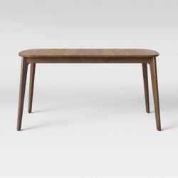 Astrid Mid-Century Extension Dining Table Brown - Threshold™ (Assembly required): Extendable, Seats