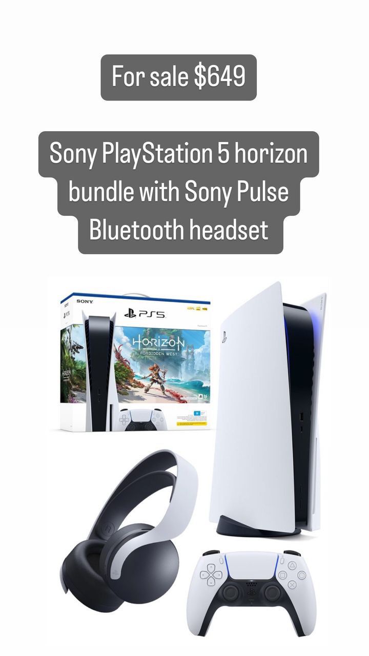 Sony PlayStation 5 Horizon Bundle With Sony Pulse Wireless Headphones