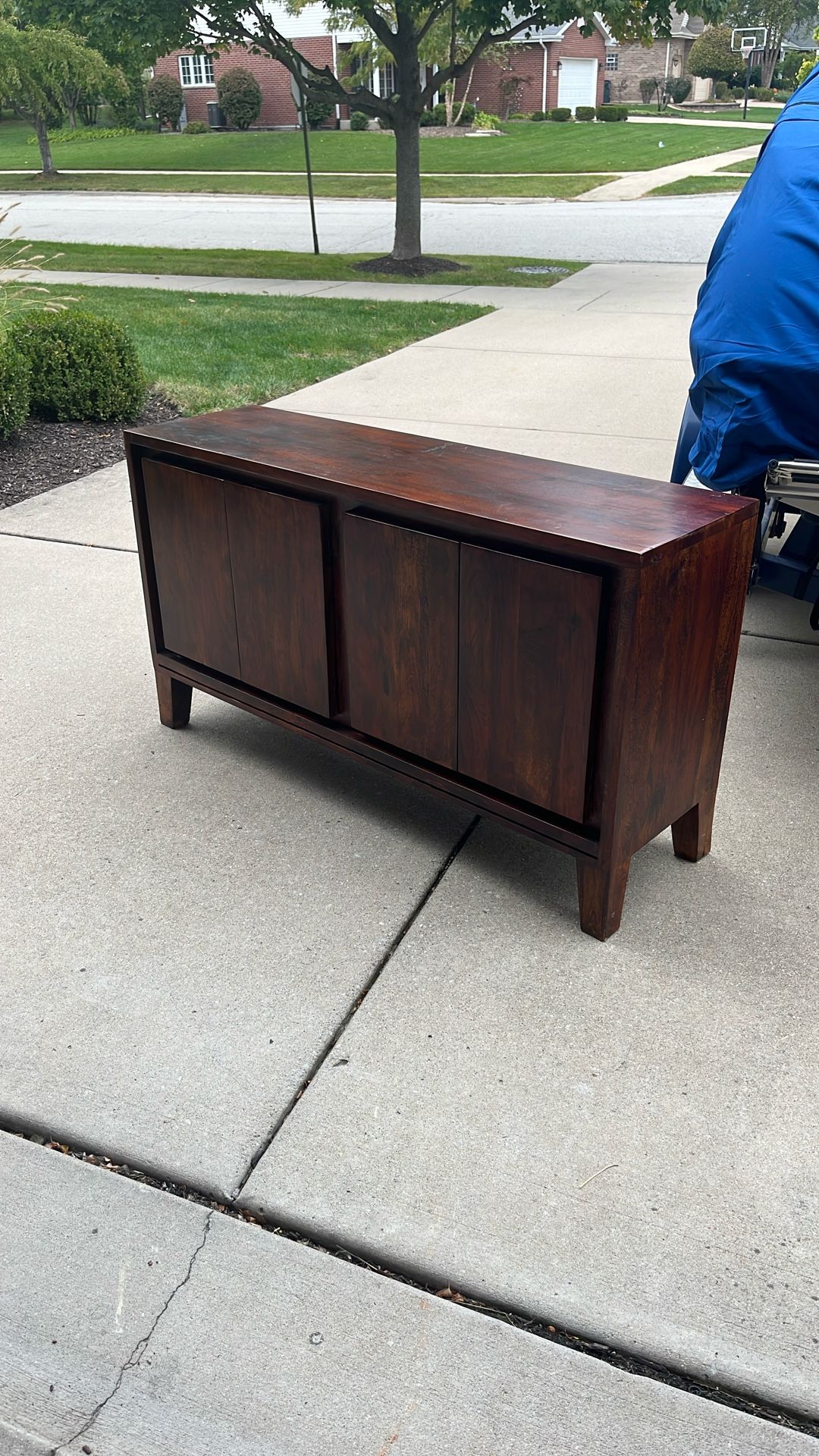 Media Storage Cabinet Solid Wood