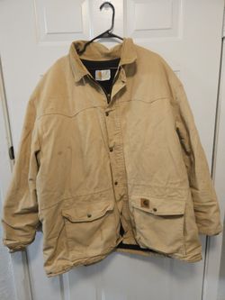 Vtg Carhartt C08 Wet Ranch Quilted Chore Jacket 