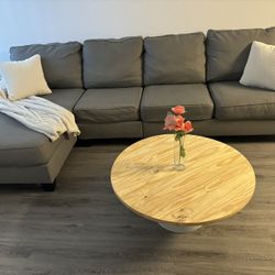 Free Delivery - Gray Sectional Sofa/Couch