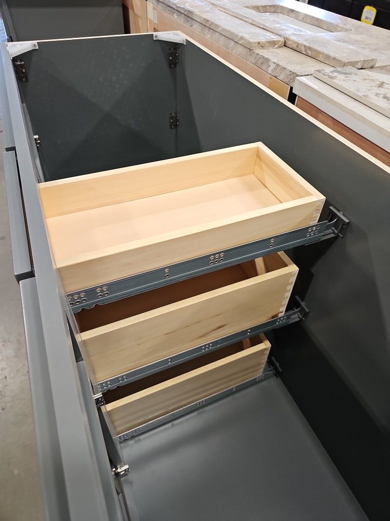 60 London Series Shaker Gray Solid Wood Bathroom Vanity Cabinet Only