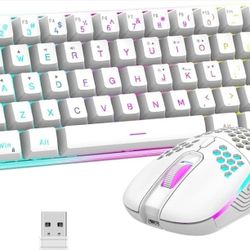 RedThunder 60% Wireless Gaming Keyboard and Mouse Combo, 2500mAh Rechargeable