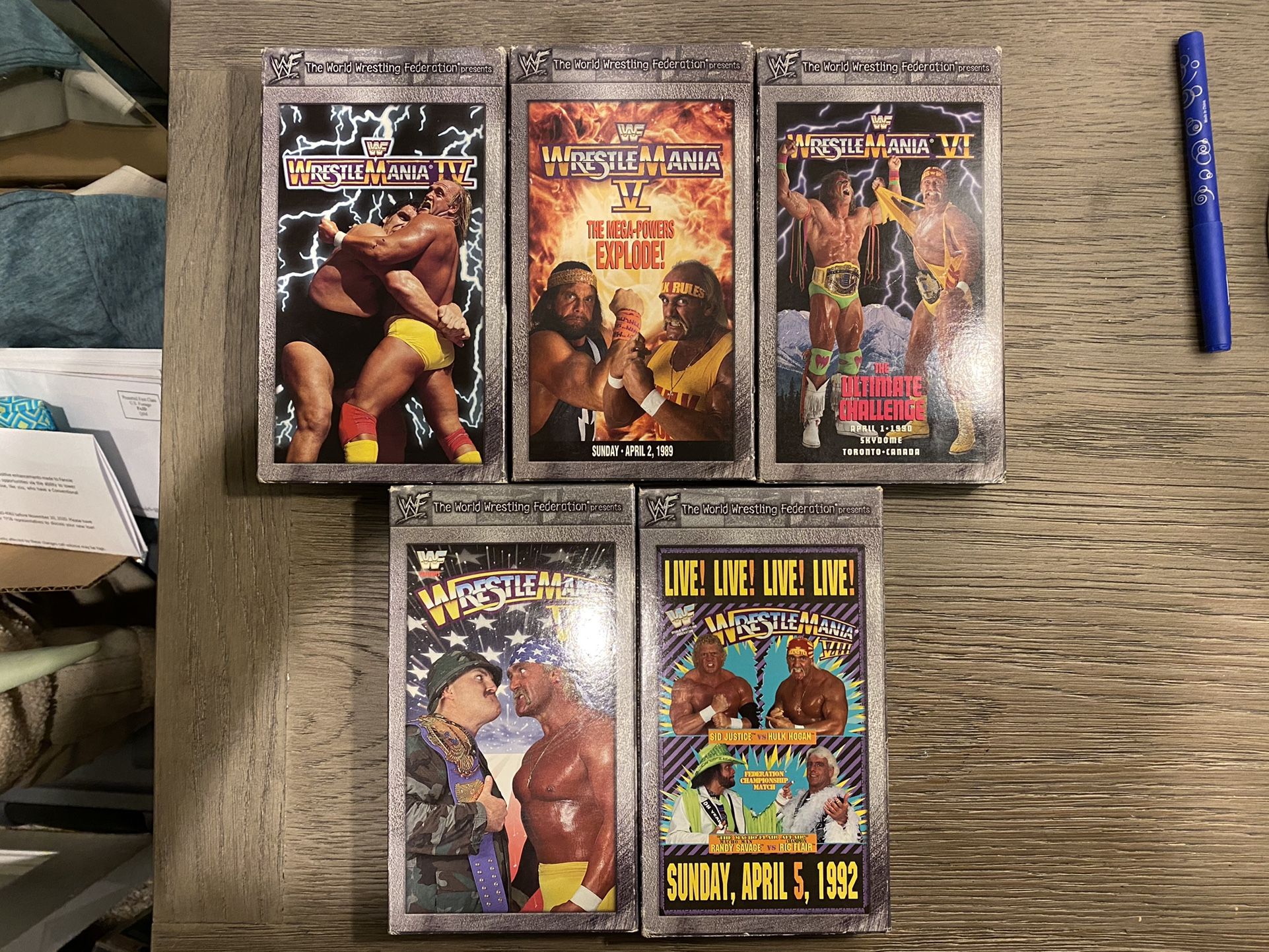 WWE WWF Wrestle mania VHS Tape Set Best Offer!