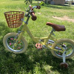 Spacebaby Kids Bike For Boys Girls Ages 2-7 Years Old, 12 14 16 Inch Bike With Training Wheels & Basket