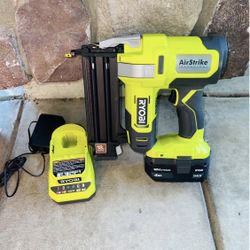 RYOBI P321 18V 18-Gauge AirStrike Brad Nailer  + 4AH Battery & Charger New
