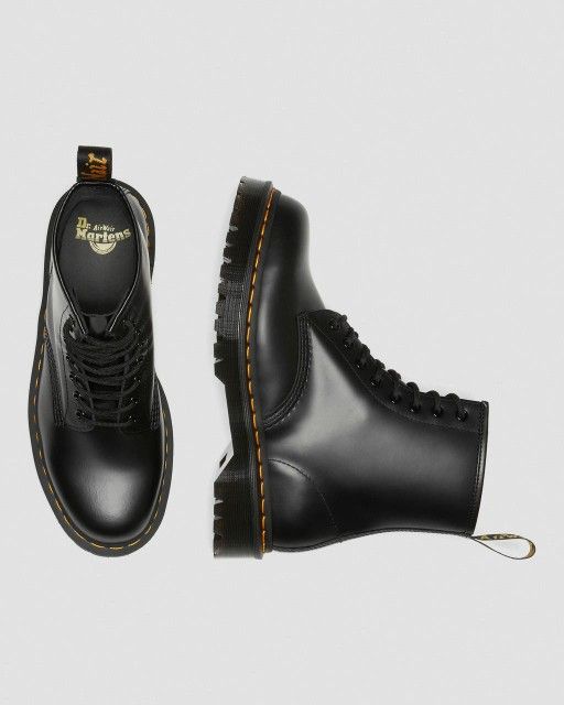 Dr. Martens 1460 Bex Smooth Leather Lace Up Boots - Black - Size UK7/USW9/USM8