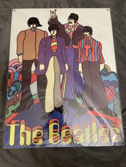 The Beatles Yellow Submarine Metal Sign