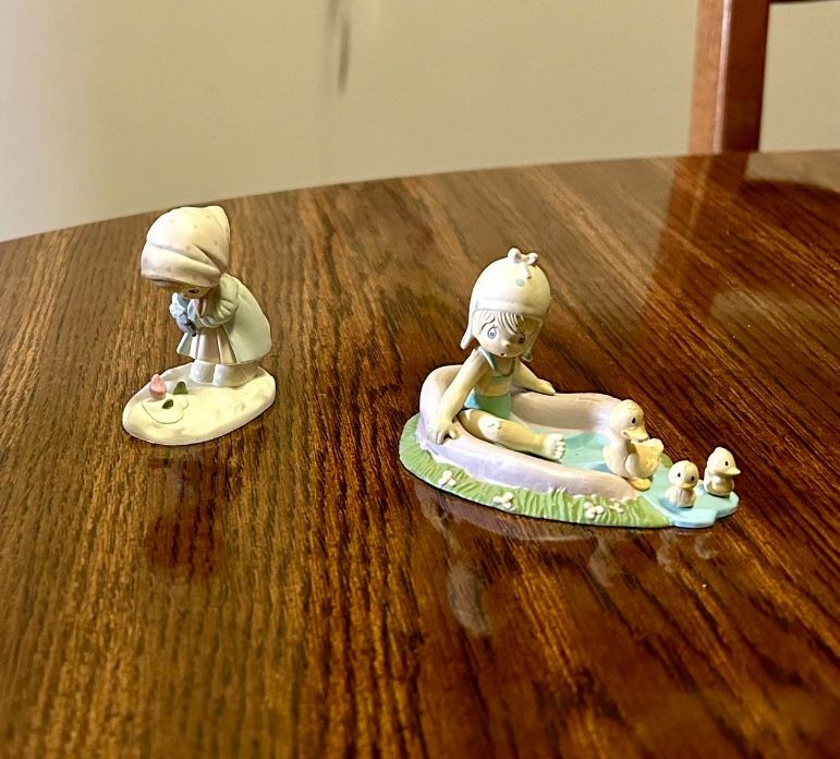 Enesco Miniature Monthly Precious Moments Figures Set of 3 Vintage 1989