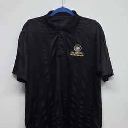 Mens Black Golf Polo Size L