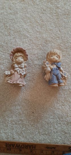 Vintage Boy & Girl ceramic figurines