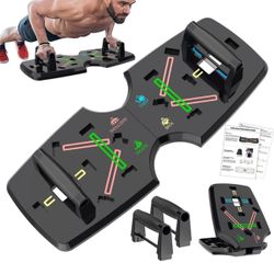 Push Up Board, Portable Multi-Function Foldable 10 in 1 Push Up Bar, Push up Handles for Floor,Professional Push Up Strength Training Equipment