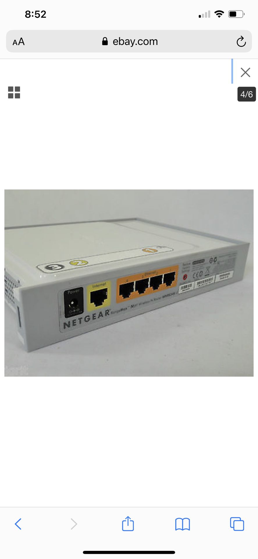 Netgear WNR834B V2 RangeMax Wireless N internet Cable PC MAC ethernet