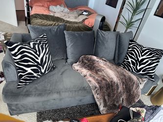 Joybird grey sleeper sofa