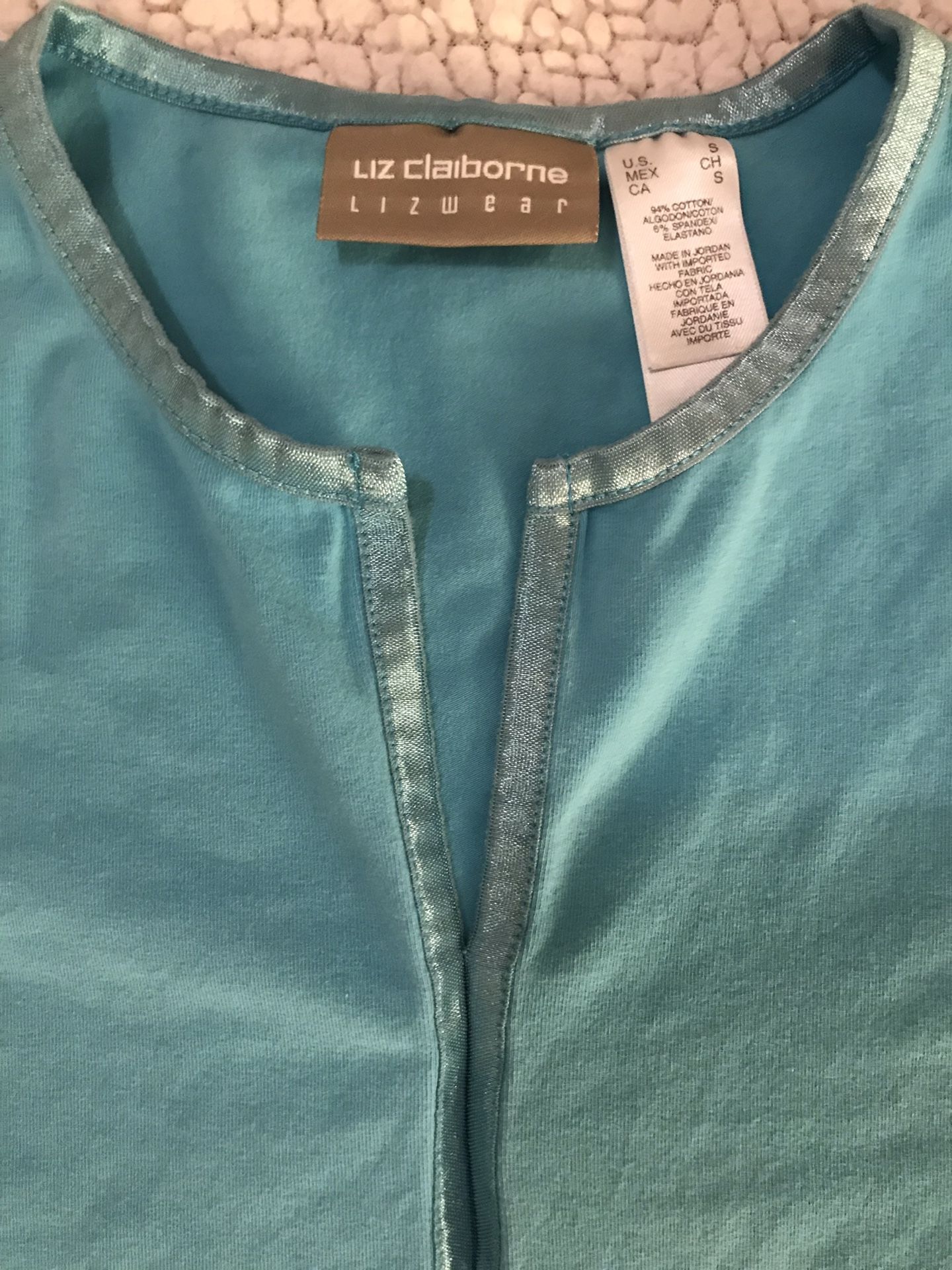 Liz Claiborne Lizwear bright blue shirt (Small)