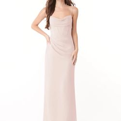 Azazie Bridesmaid Dress Chiffon Dusty Pink 