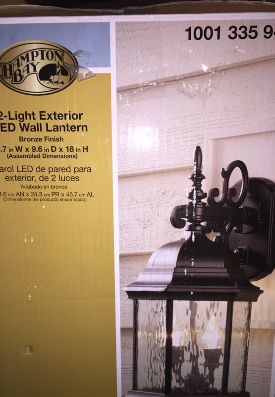2-light exterior LED wall lantern