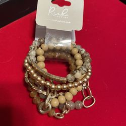 6 Strand Bracelet With “blessed” On It