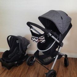 Like New Evenflo Stroller Bassinet And Car Seat With Base ( Price Firm!)