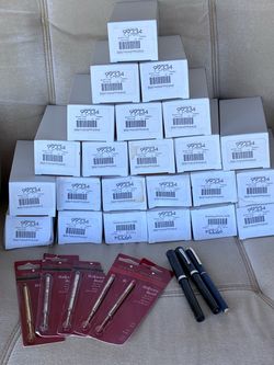 240+ pc Lot Sheaffer "K" Ballpoint Refill - Black Fine 99334 and Pens