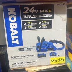 Kobalt 24v Max Brushless Cordless Chainsaw Kit 