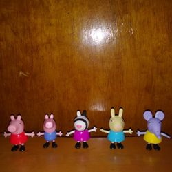 5 Peppa Pig Figures