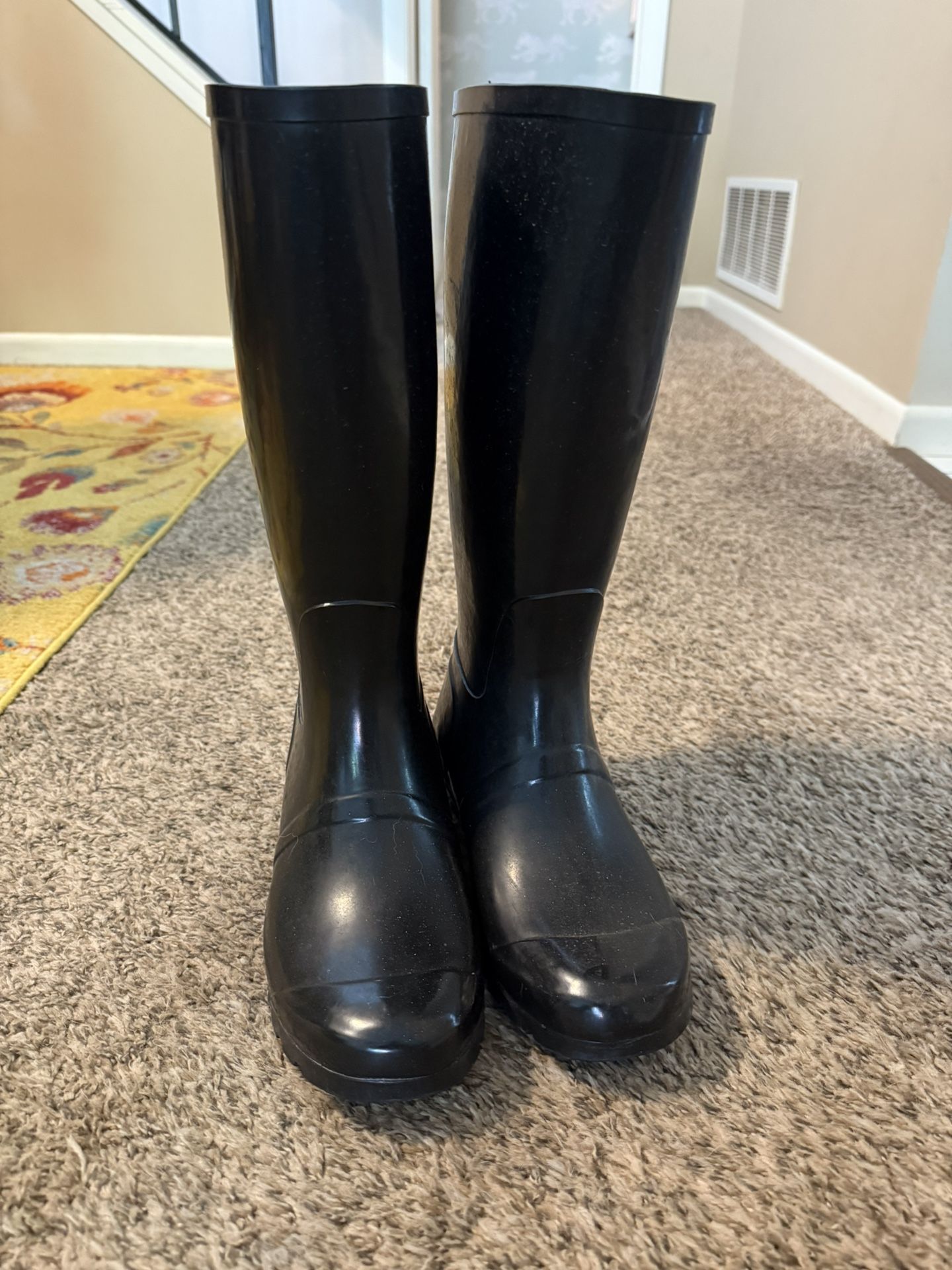 Tall Black Rain Boots 