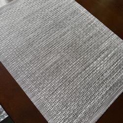 Gray/silver Placemat Set Total 11 . New Easy To Clean/wipe Size13”x18”