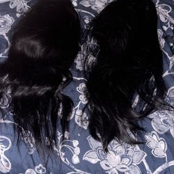 Two Black Wigs