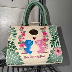 Loungefly Disney Stitch & Angel Mini Tote Bag