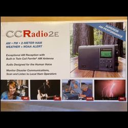 New Unopened Box C Crane CCRadio 2E AM/FM, NOAA Weather, 2-Meter Ham Band Portable Radio