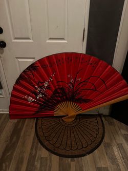 Vintage Oriental Fan Wall Art