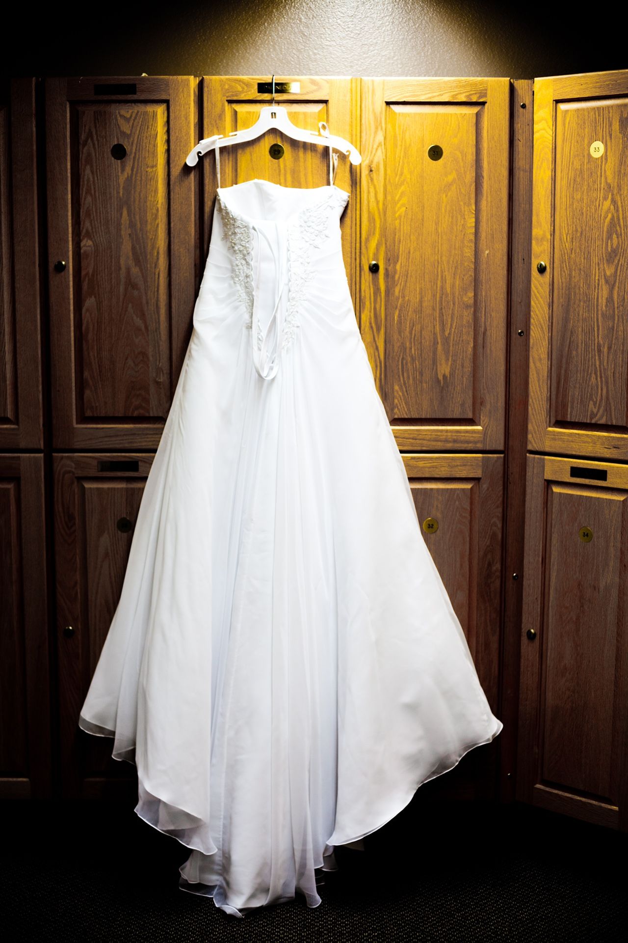 david's bridal a line dress David's Bridal Strapless Lace A-Line Wedding Dress