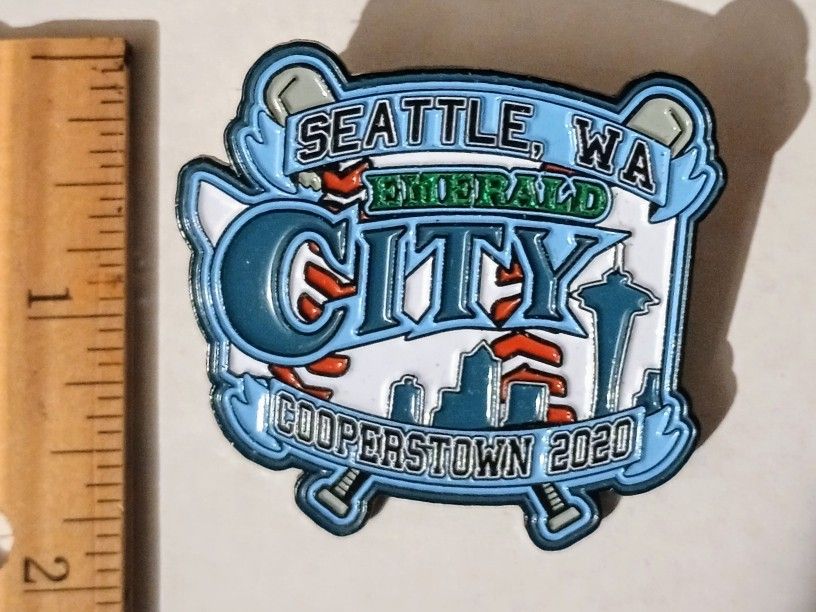 Emerald City Seattle Washington City Baseball Cooperstown 2020 Collectible Lapel Pin Brooch A-1
