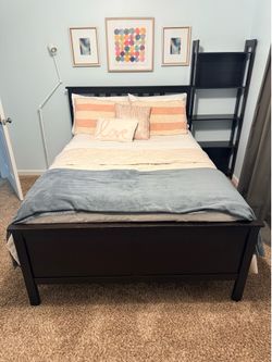 Full bed frame and mattress