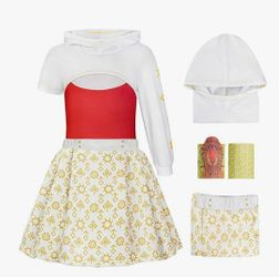 New Girls Zombies Nova Costume Kids Halloween Cosplay Top Pant Dress Hooded Coat 3PCS Outfit Include Bracelet
Age: 11-12 / 150 size
Disney Zombies 4