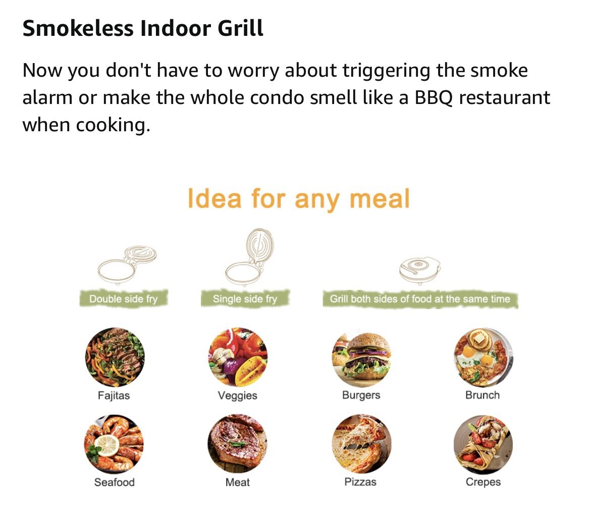 Bear Electric Indoor Griddle & Grill