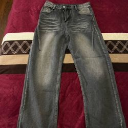 Black And Grey Baggy Jeans