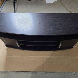 Assembled Tv Stand Fits Upto 55 In Tv Stand Black Color