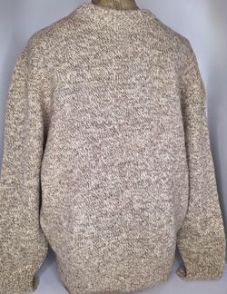 RARE Lahmar Tan Marbled Knit Sweater 1970s