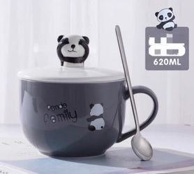 620 ml panda cartoon mug/oatmeal cup/valentine gifts/birthday gifts